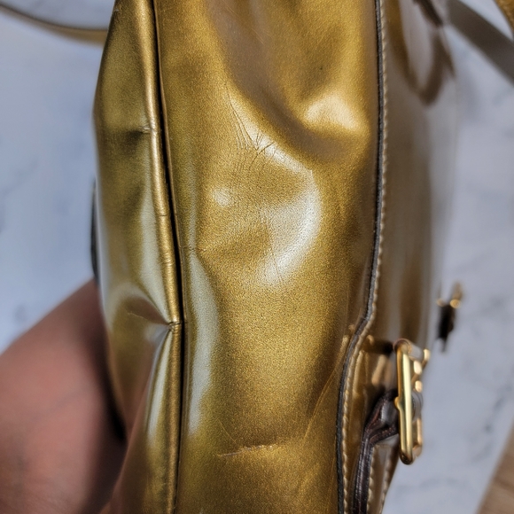 Vintage Gucci Backpack Bamboo Gold - Picture 8 of 13